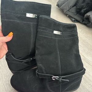 Coach Black Suede Winter Boots